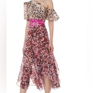 AMUR Jaylah Dress - cheetah and floral print